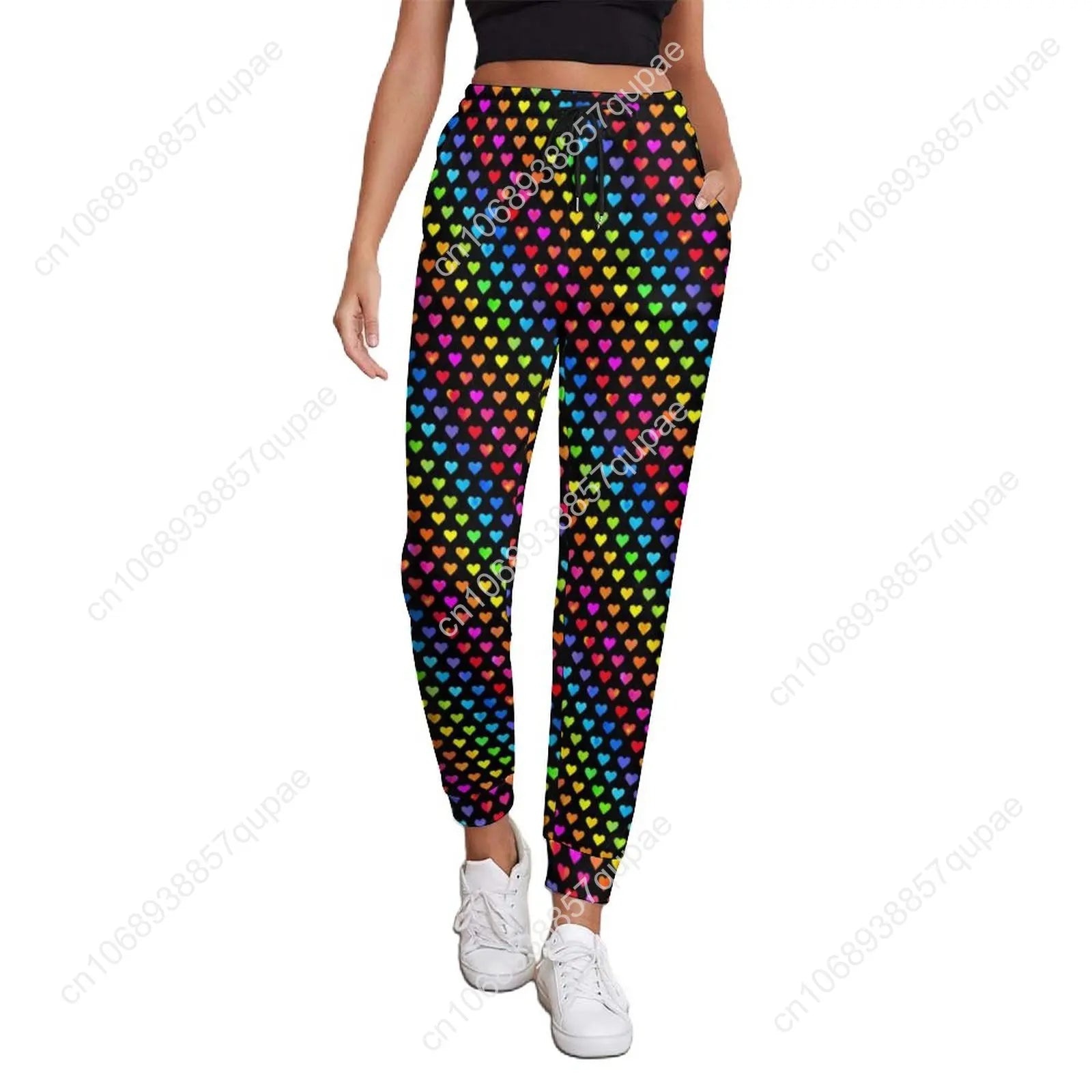 Black White Striped Pants Woman Vertical Lines Print Street Wear Sweatpants Spring Trendy Custom Trousers Big Size