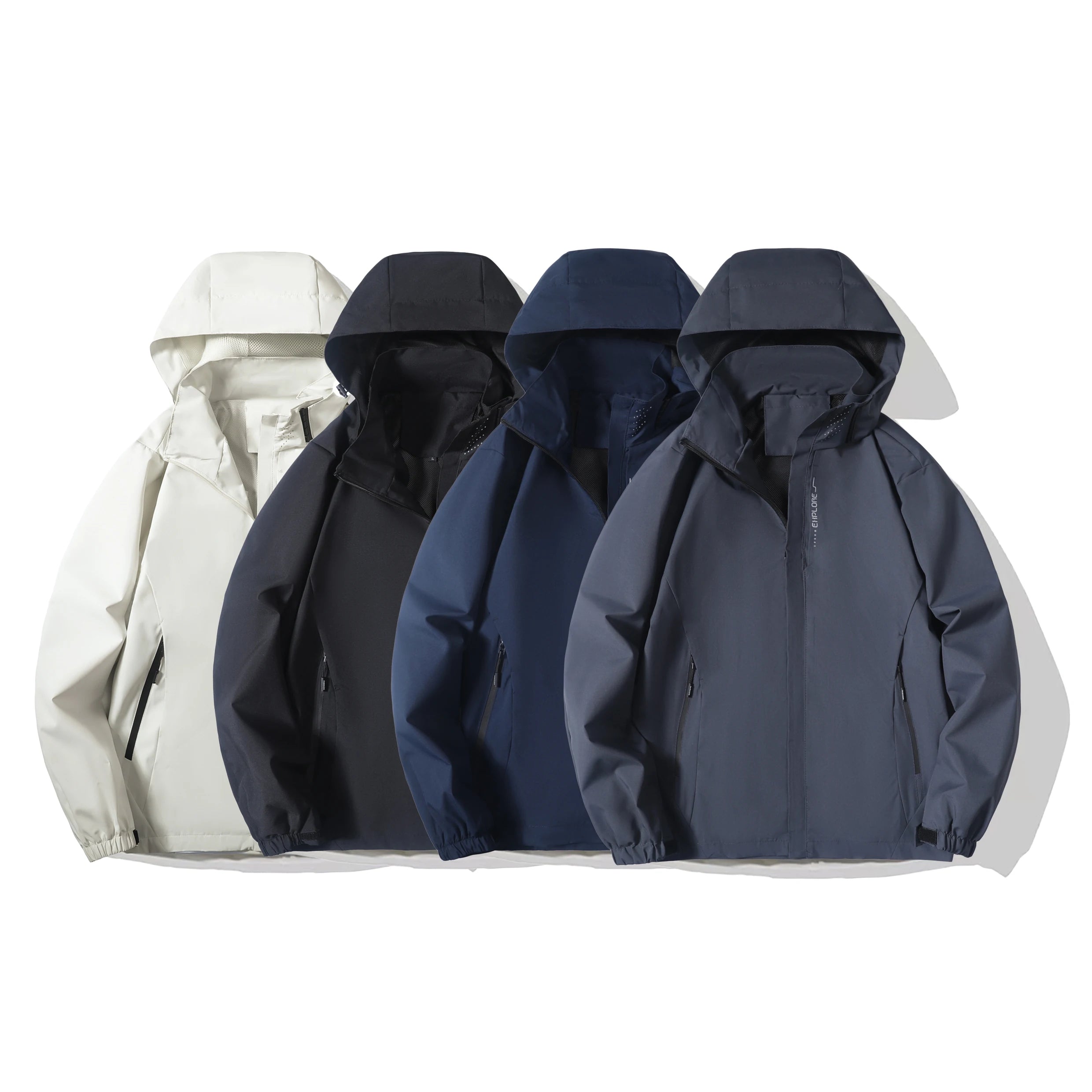 Men's Waterproof Rain Jacket Lightweight Outer Hooded Outdoor Raincoat Hiking Windproof Jacket Climbing Outdoor Jackets