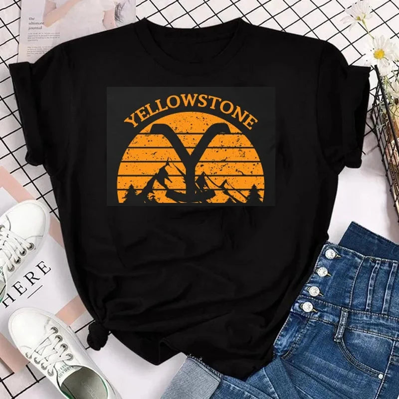 Yellowstone Dutton Ranch T Shirt TV Shows Tshirts Harajuku Western Cowboy Tshirt Men Plus Size Ropa Hombre Camisetas
