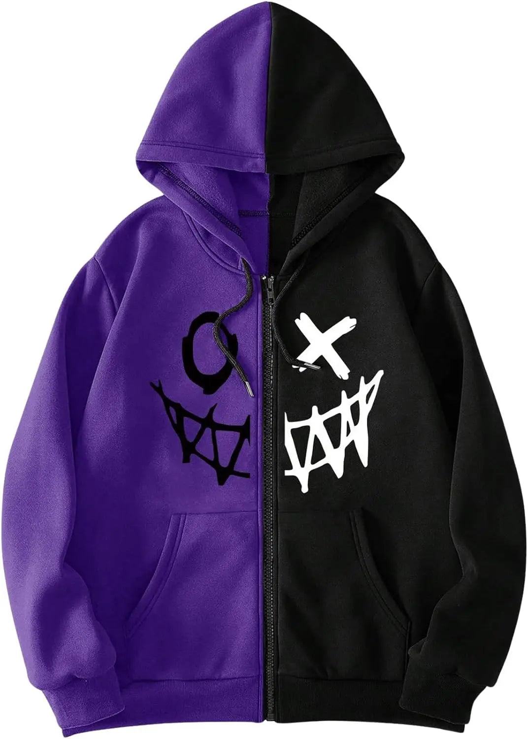 Men's Zip Up Hoodies Graphic Long Sleeve Pullover Hoodies Sweatshirt Western Streetwear Hoodies