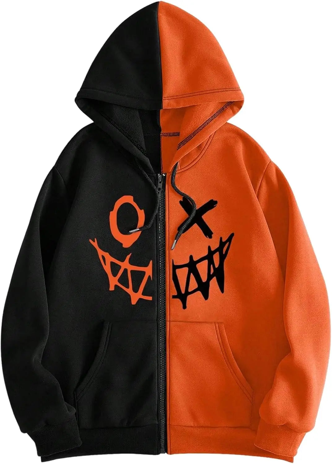 Men's Zip Up Hoodies Graphic Long Sleeve Pullover Hoodies Sweatshirt Western Streetwear Hoodies