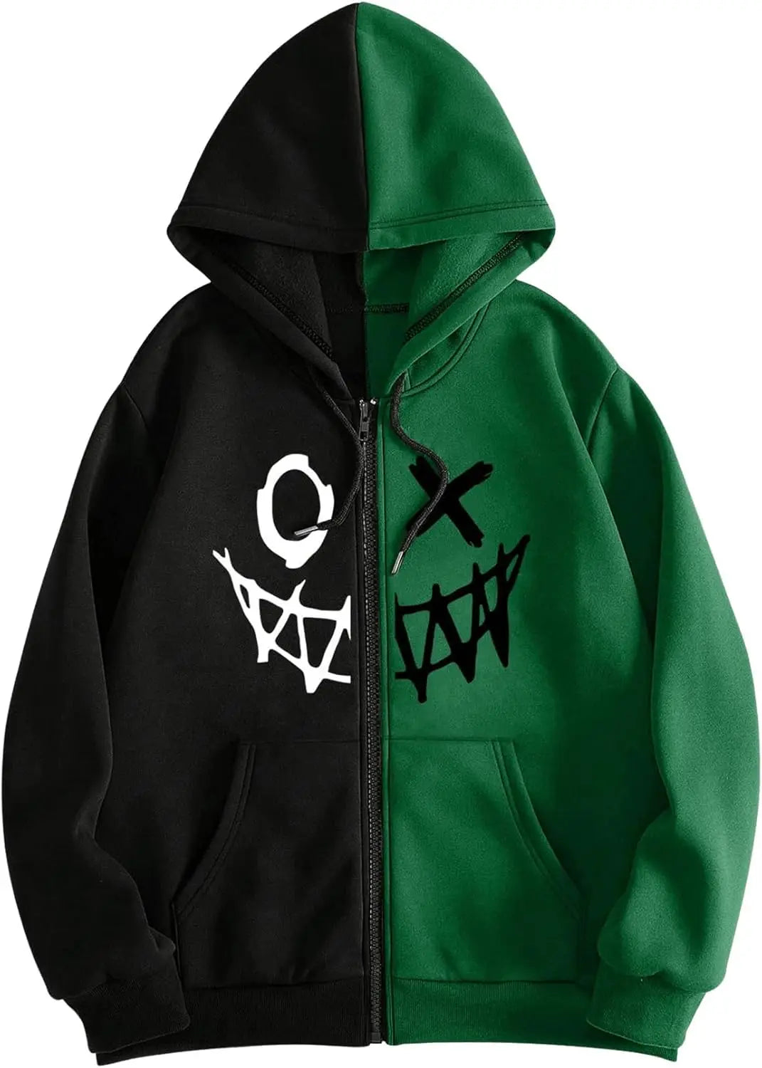 Men's Zip Up Hoodies Graphic Long Sleeve Pullover Hoodies Sweatshirt Western Streetwear Hoodies