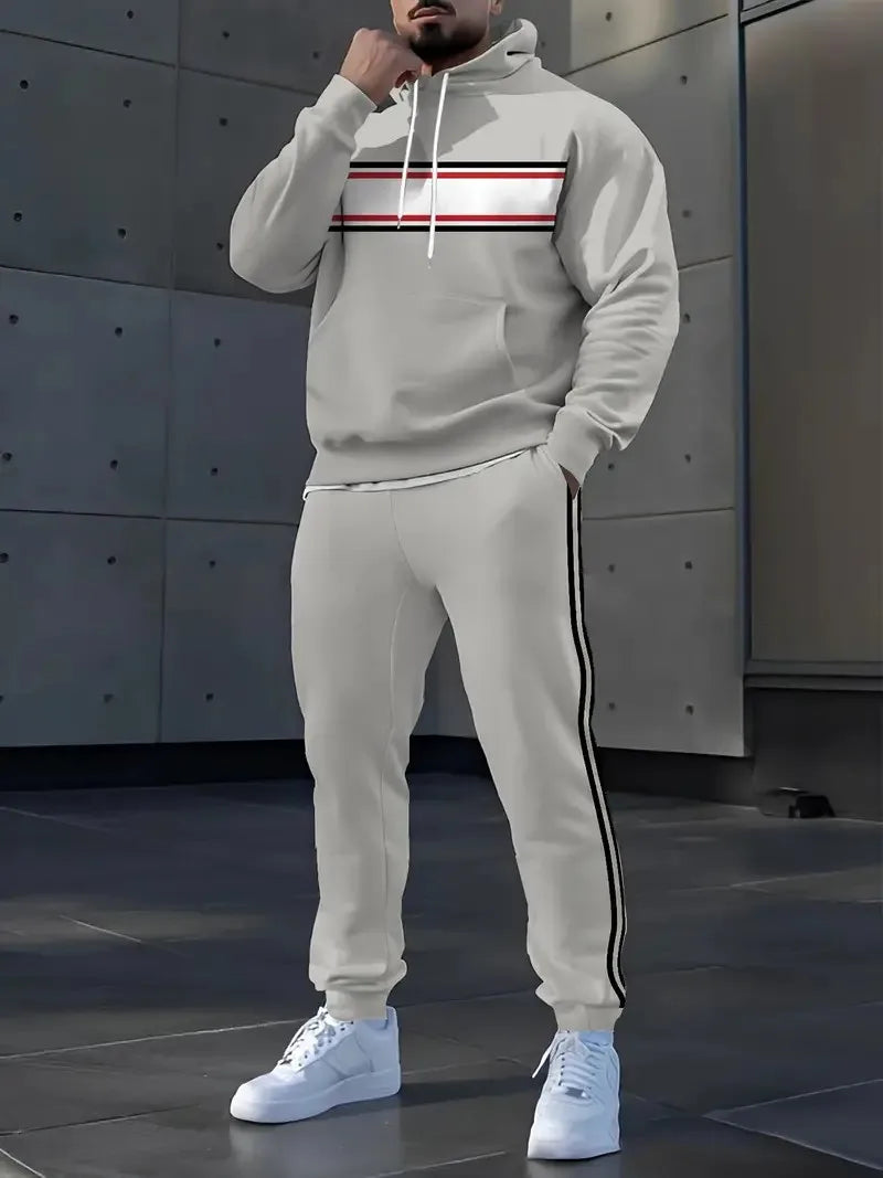 Men's Hoodie Set Spring Autumn 2025 Comfortable Soft Casual Fashionable Streetwear Street Style Men's Clothing