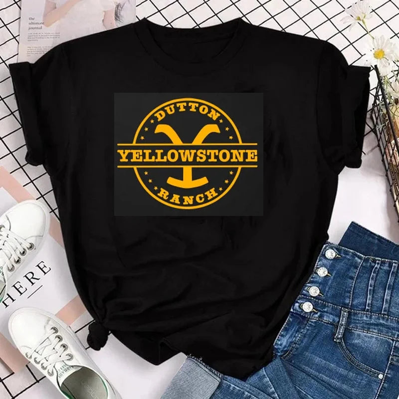 Yellowstone Dutton Ranch T Shirt TV Shows Tshirts Harajuku Western Cowboy Tshirt Men Plus Size Ropa Hombre Camisetas