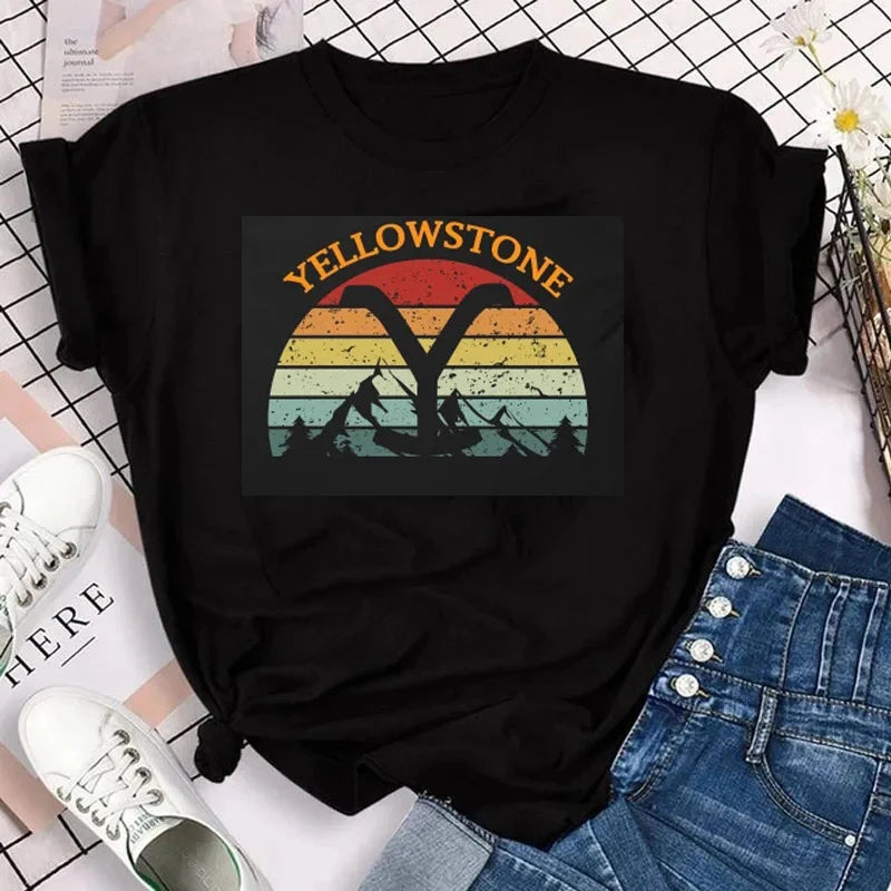 Yellowstone Dutton Ranch T Shirt TV Shows Tshirts Harajuku Western Cowboy Tshirt Men Plus Size Ropa Hombre Camisetas