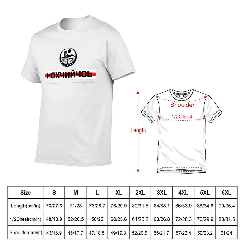 Republic Of Chechnya НОХЧИЙЧОЬ Chechen Flag 7 T-shirt Crewneck Sport Tshirt Novelty Home Funny Novelty Eur Size