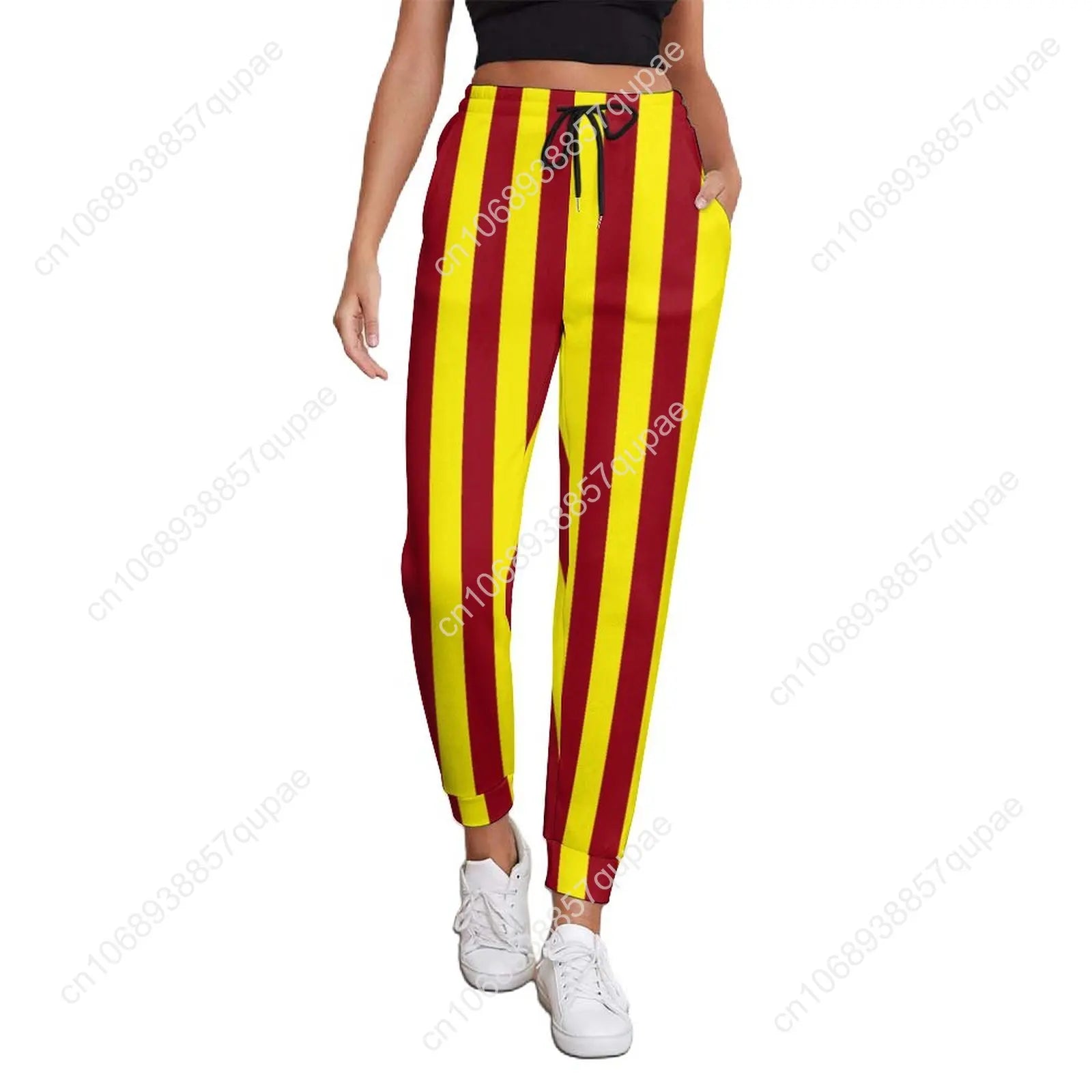 Black White Striped Pants Woman Vertical Lines Print Street Wear Sweatpants Spring Trendy Custom Trousers Big Size