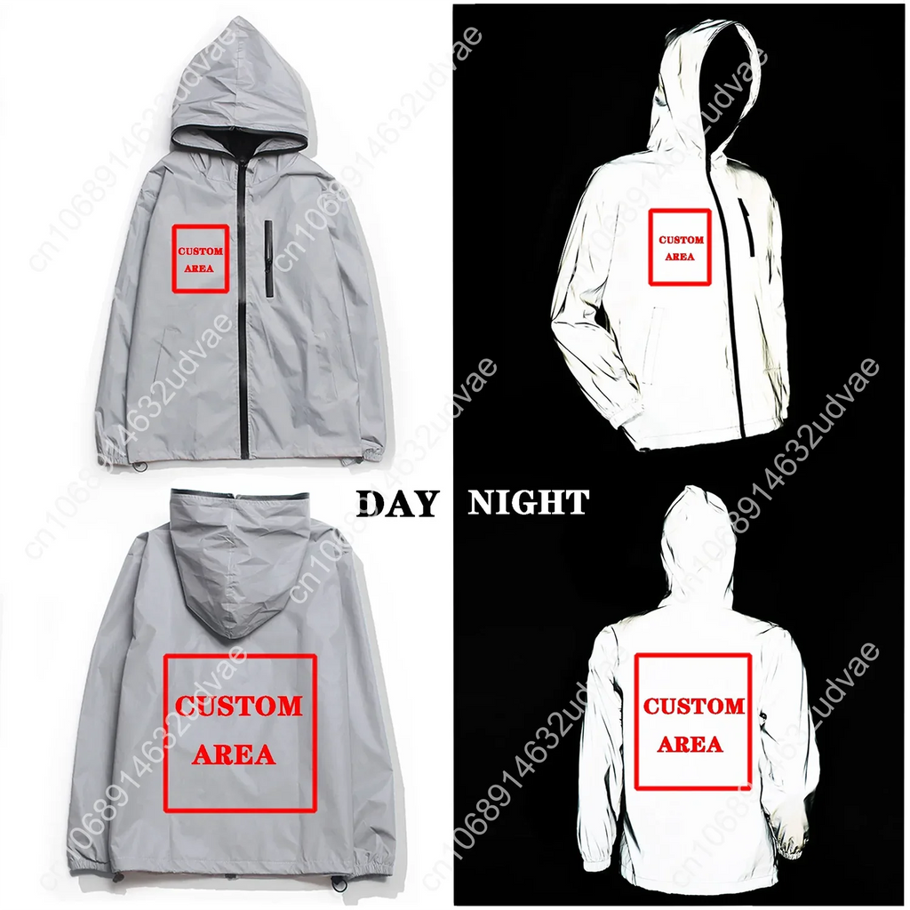 Ed Sheeran Reflective Jacket Mens Womens Coat Hooded Windbreaker Runing Pocket Jackets Cycling Hiking Zipper Customized Hoodie