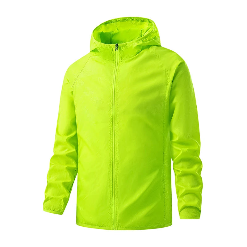 JNLN Men Women Hiking Jacket Waterproof Sun Protection Windbreaker Unisex Camping Climbing Outdoor Rain Coat Portable Clothes
