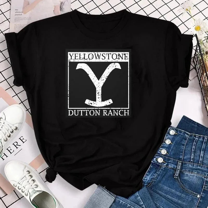 Yellowstone Dutton Ranch T Shirt TV Shows Tshirts Harajuku Western Cowboy Tshirt Men Plus Size Ropa Hombre Camisetas