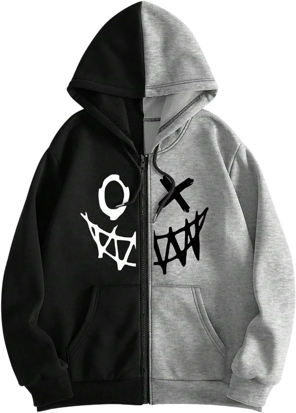 Men's Zip Up Hoodies Graphic Long Sleeve Pullover Hoodies Sweatshirt Western Streetwear Hoodies