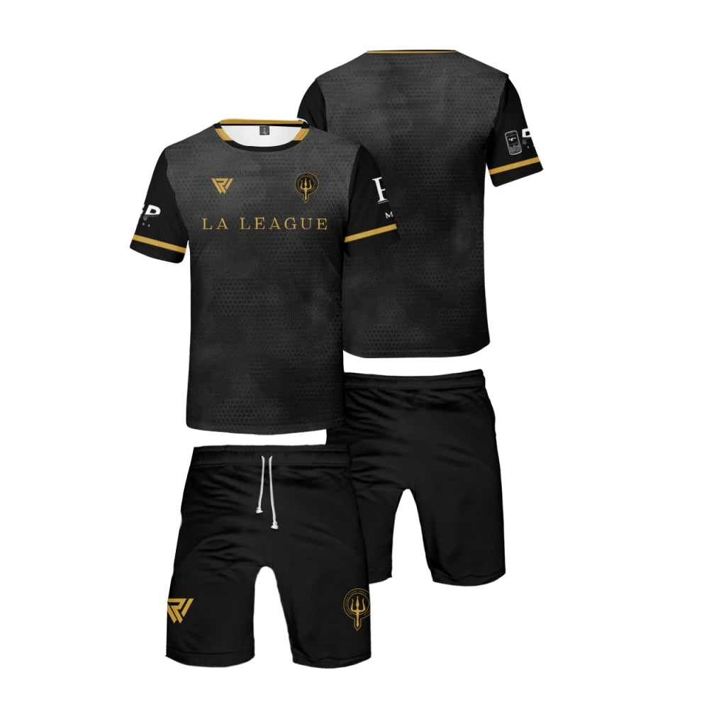 Werenoi Tshirt Shorts 2 Pieces Sets Hip Hop Short Pants Tee 2 Piece Suit Streetwear Half Pants Short Sleeve Set Casual Sweatpant