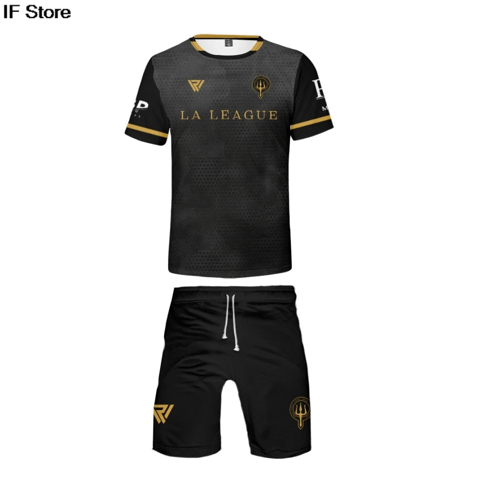 Werenoi Tshirt Shorts 2 Pieces Sets Hip Hop Short Pants Tee 2 Piece Suit Streetwear Half Pants Short Sleeve Set Casual Sweatpant