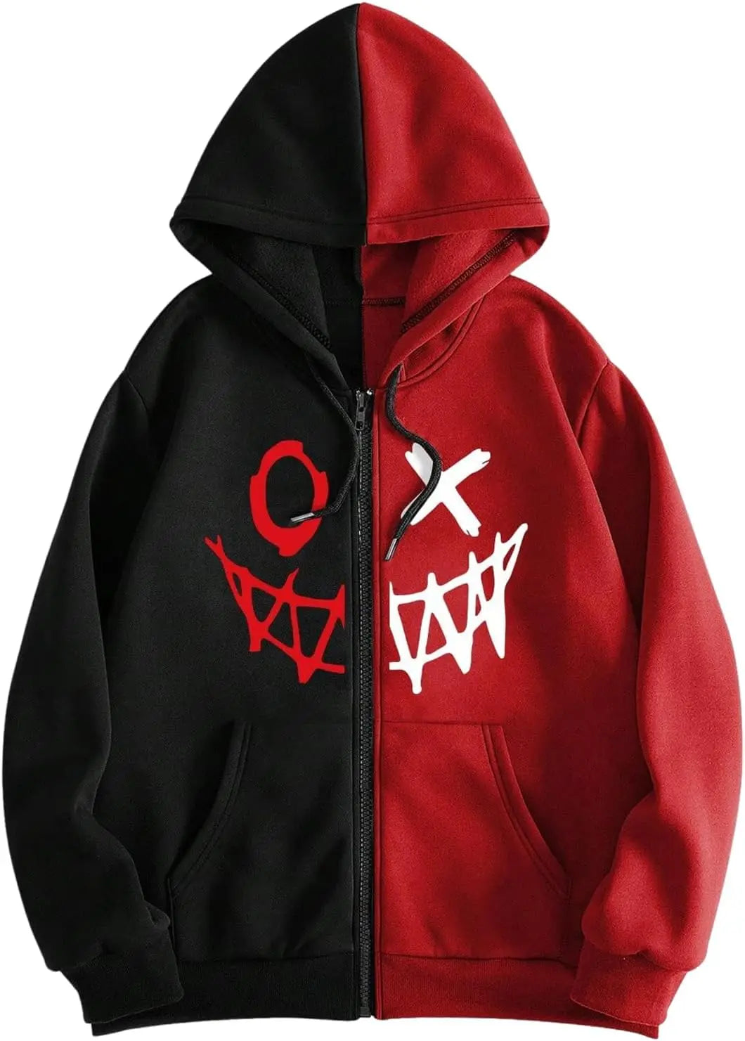 Men's Zip Up Hoodies Graphic Long Sleeve Pullover Hoodies Sweatshirt Western Streetwear Hoodies