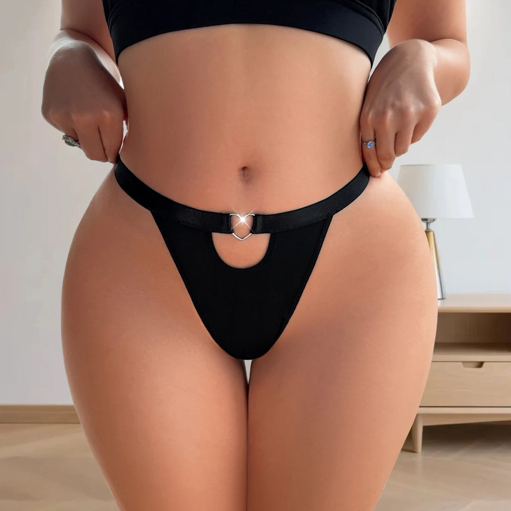 1pcs Plus Size 1XL-4XL Black Sexy Women Panties Underwear Low Waist Solid Breathable Comfortable Lady Briefs Sexy Lingerie Panty