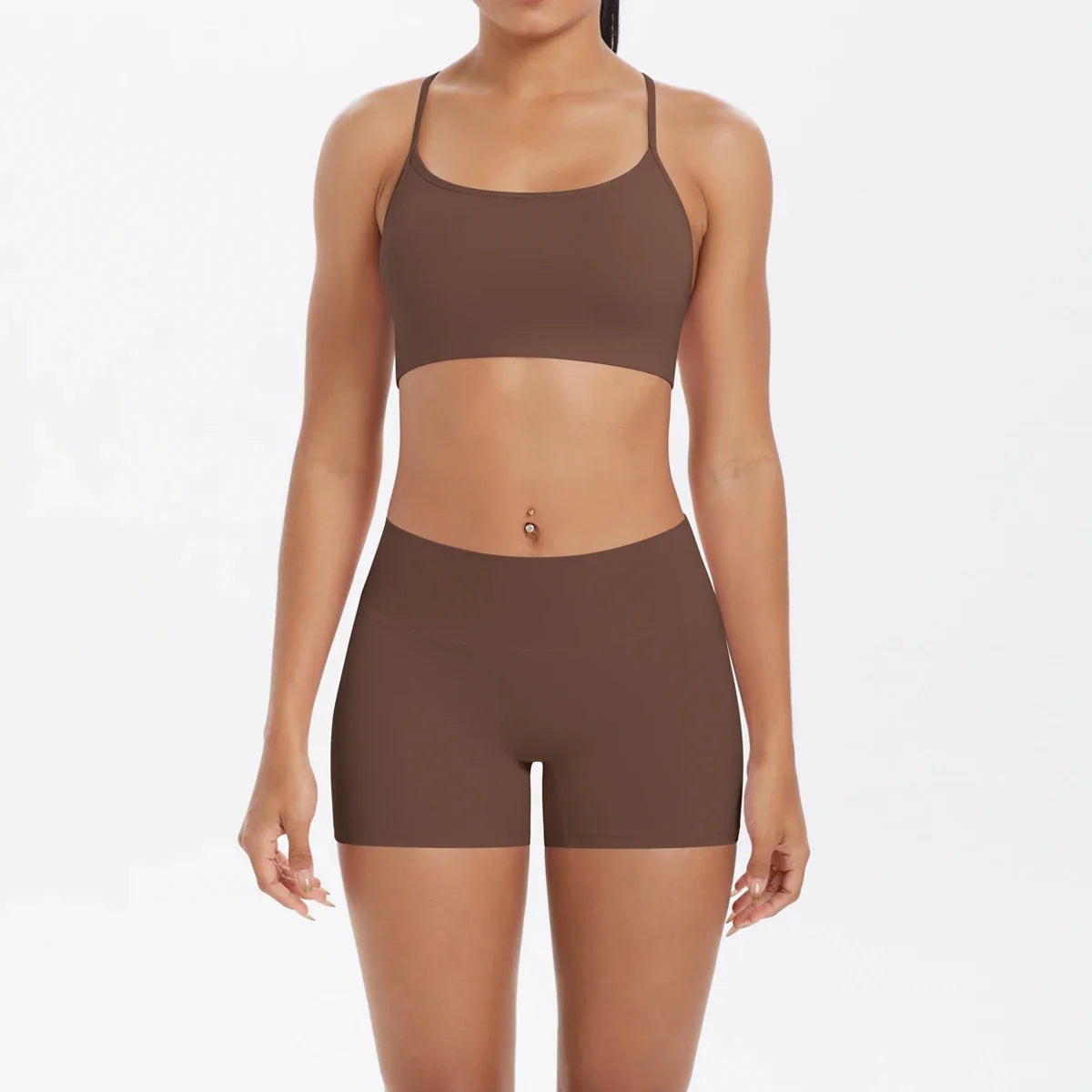 2PCS Yoga Set Nude Feeling Workout Sets Women Tracksuit Gym Push Up Fitness Running Workout Sportwear Sport Bra Leggings Suit