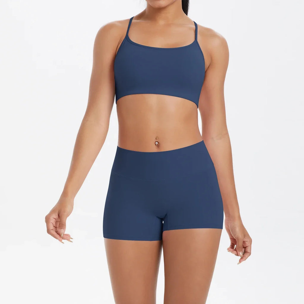 2PCS Yoga Set Nude Feeling Workout Sets Women Tracksuit Gym Push Up Fitness Running Workout Sportwear Sport Bra Leggings Suit