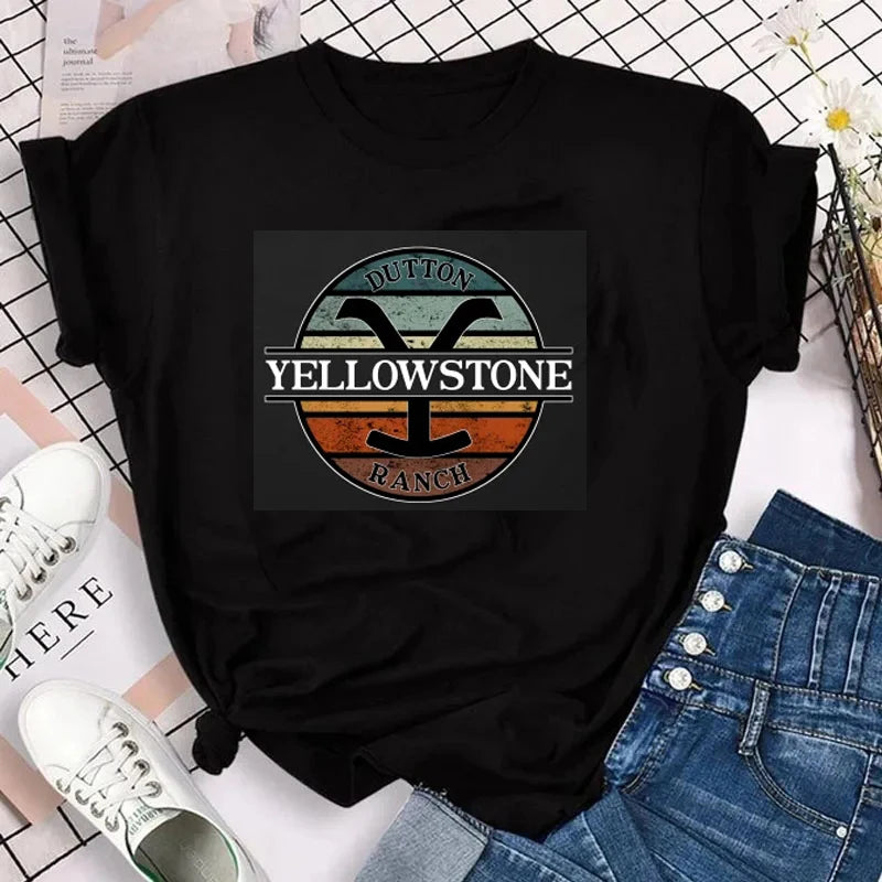 Yellowstone Dutton Ranch T Shirt TV Shows Tshirts Harajuku Western Cowboy Tshirt Men Plus Size Ropa Hombre Camisetas