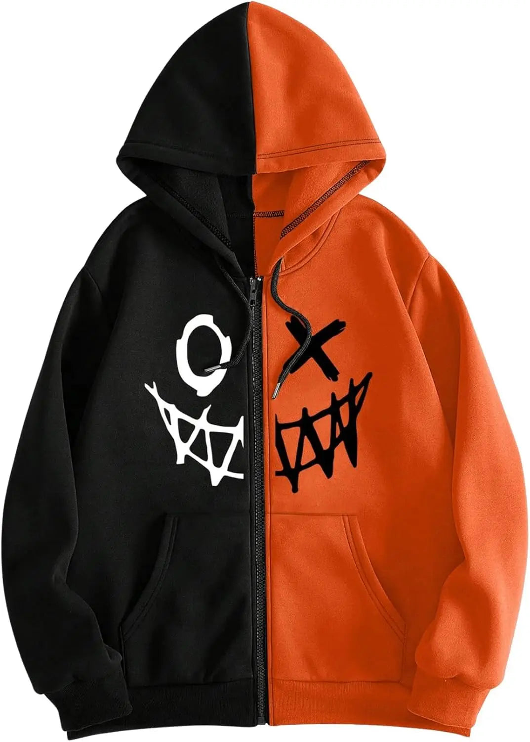 Men's Zip Up Hoodies Graphic Long Sleeve Pullover Hoodies Sweatshirt Western Streetwear Hoodies