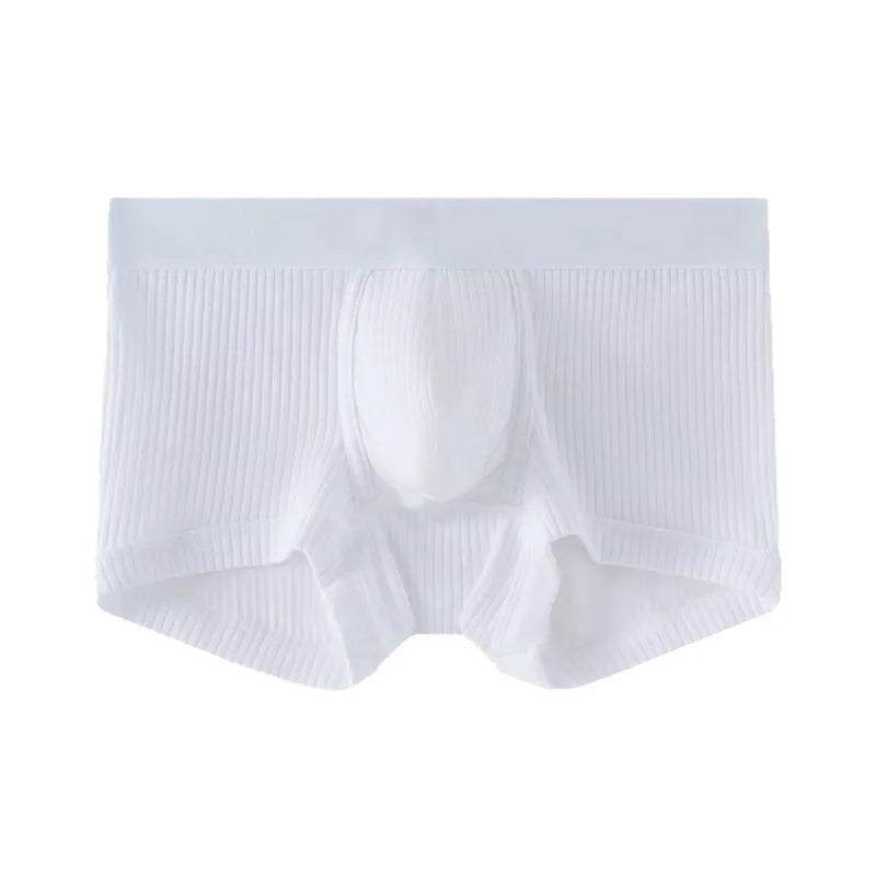 New European and hot-selling pure cotton crotch threaded men's underwear four corners flat corners summer thin breathable 232