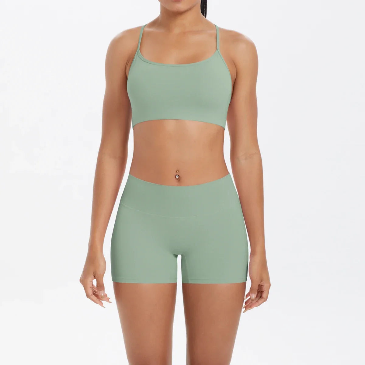 2PCS Yoga Set Nude Feeling Workout Sets Women Tracksuit Gym Push Up Fitness Running Workout Sportwear Sport Bra Leggings Suit