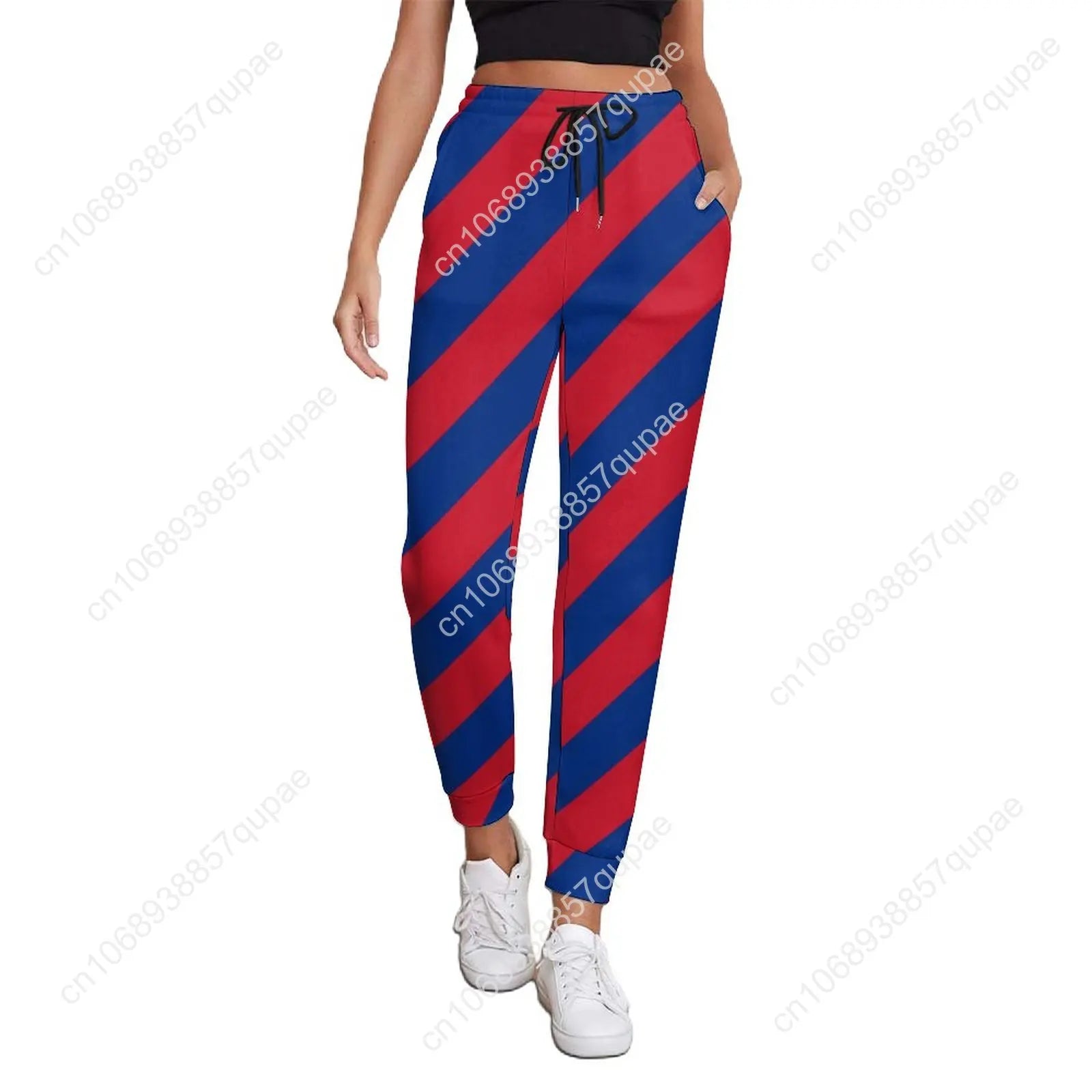 Black White Striped Pants Woman Vertical Lines Print Street Wear Sweatpants Spring Trendy Custom Trousers Big Size