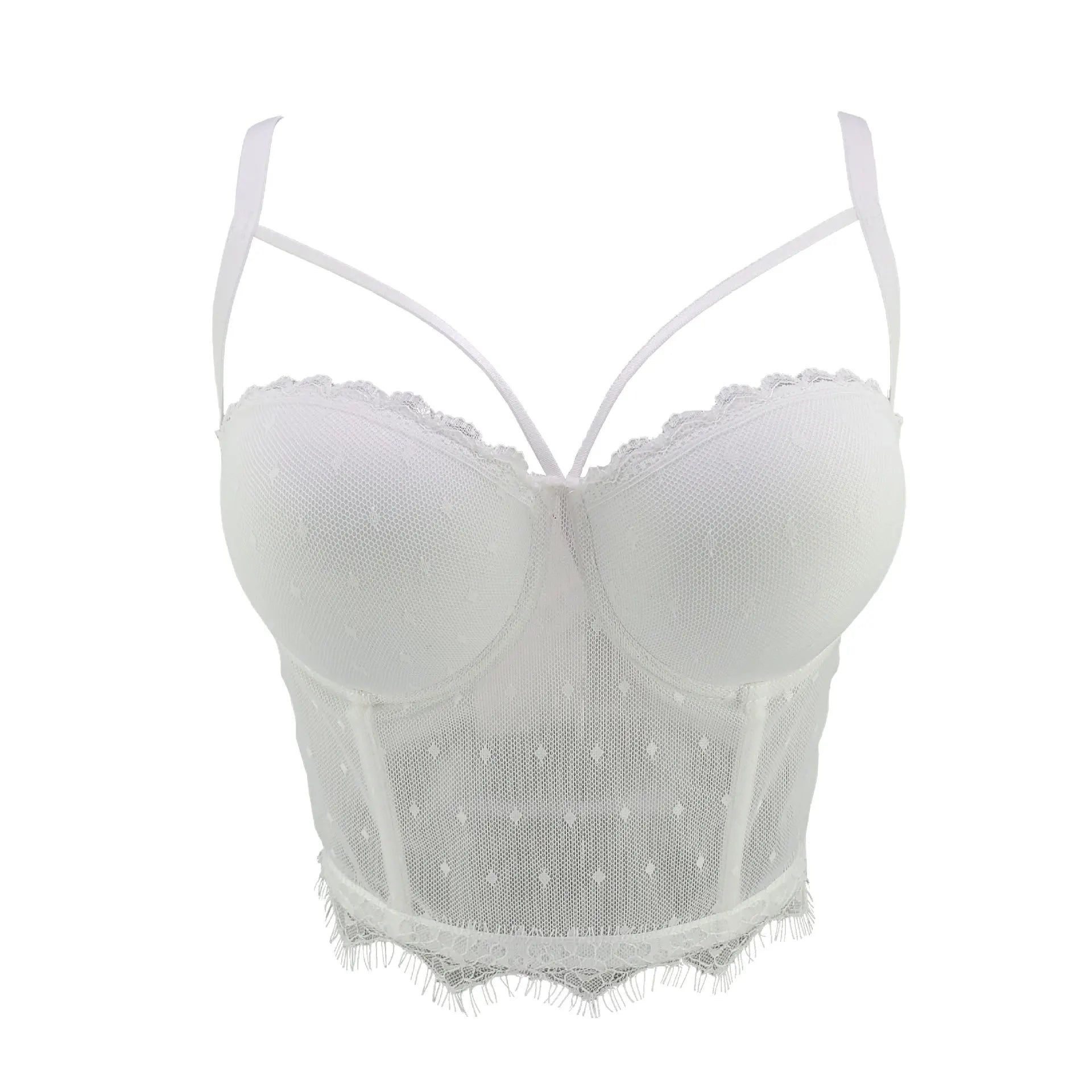 J738 Dropship Beautiful Black White Bras For Girls Women Sweet Memory Chain Tassel Small Tank Top with Elegant Strap Underwear