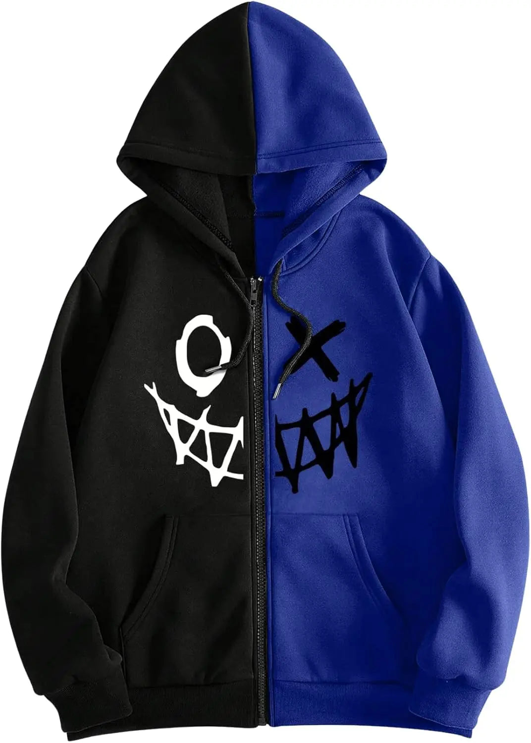 Men's Zip Up Hoodies Graphic Long Sleeve Pullover Hoodies Sweatshirt Western Streetwear Hoodies