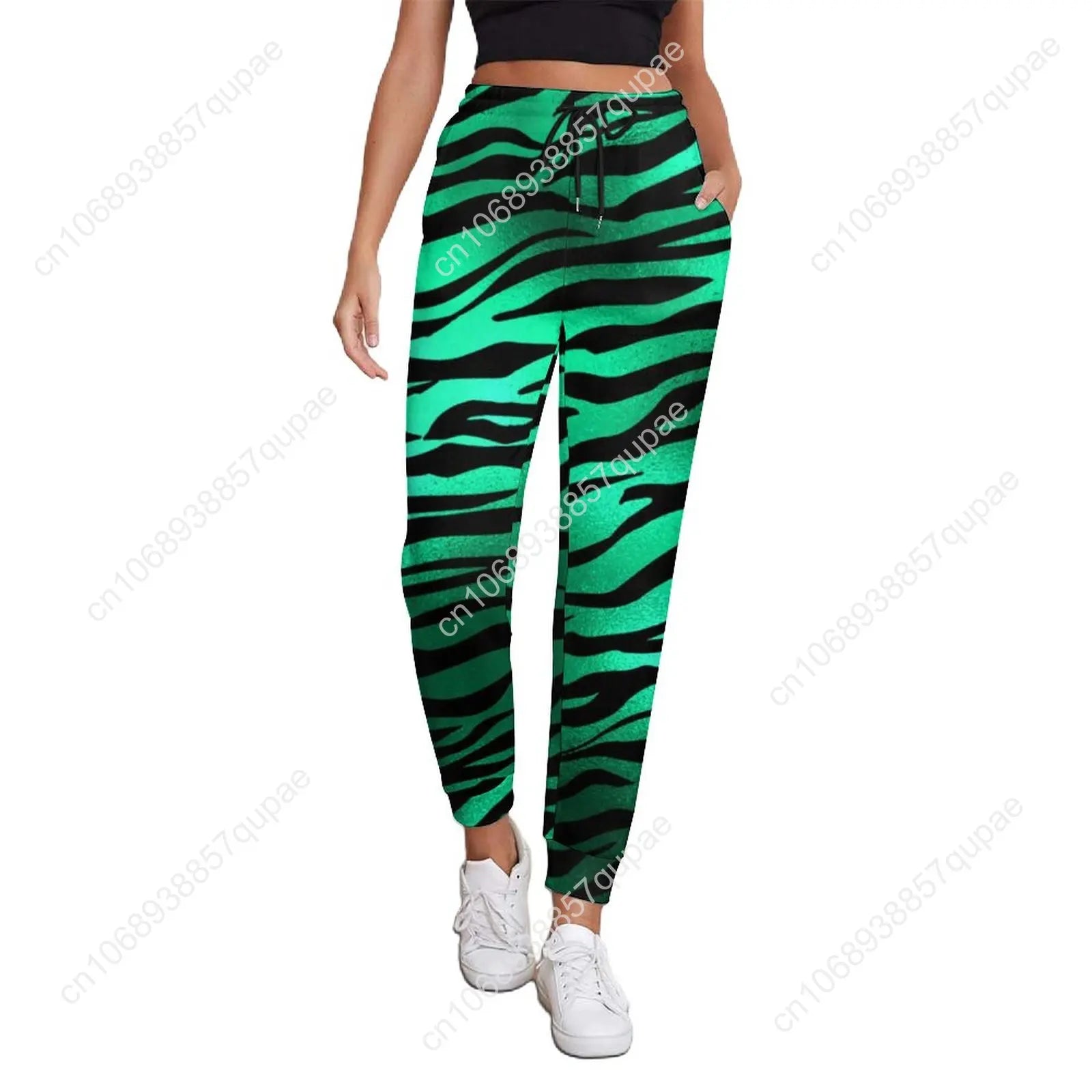 Black White Striped Pants Woman Vertical Lines Print Street Wear Sweatpants Spring Trendy Custom Trousers Big Size